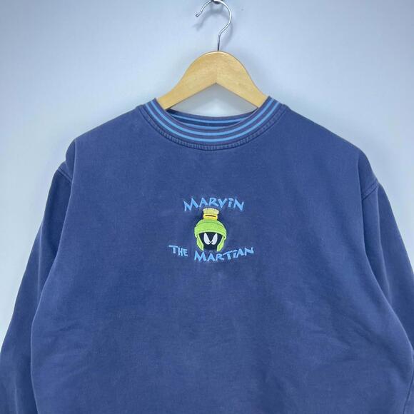 Vintage 90s Marvin the Martian Looney Tunes Sweatshirt Small - Picture 2 of 9